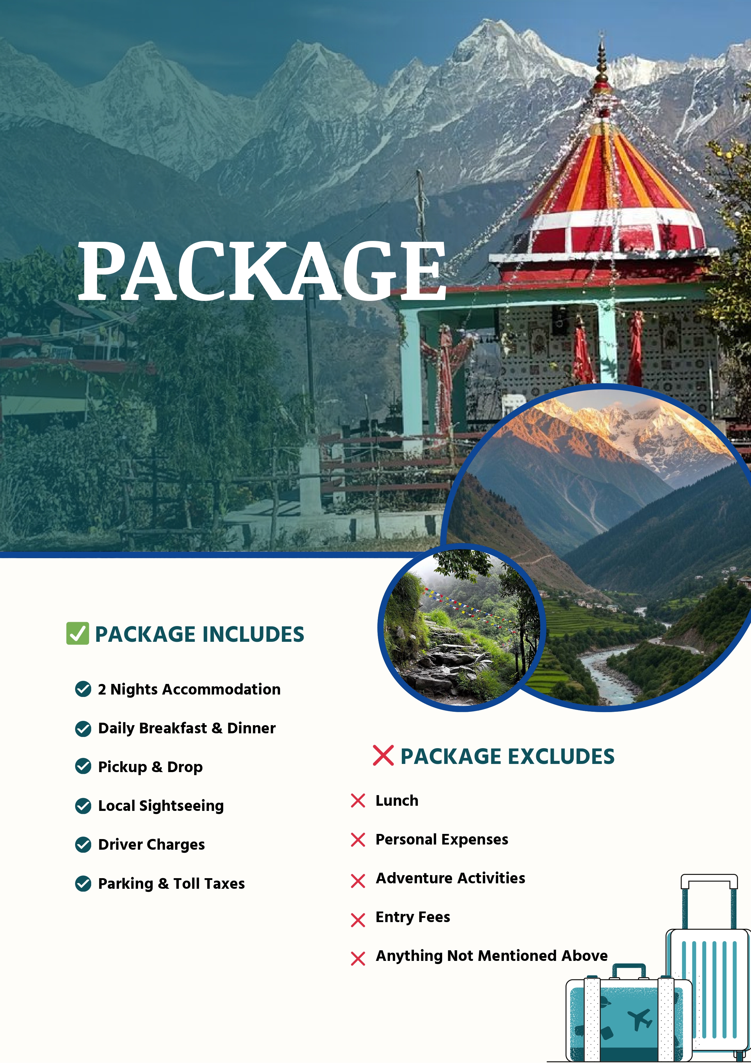 Munsiyari vacation package pricing details